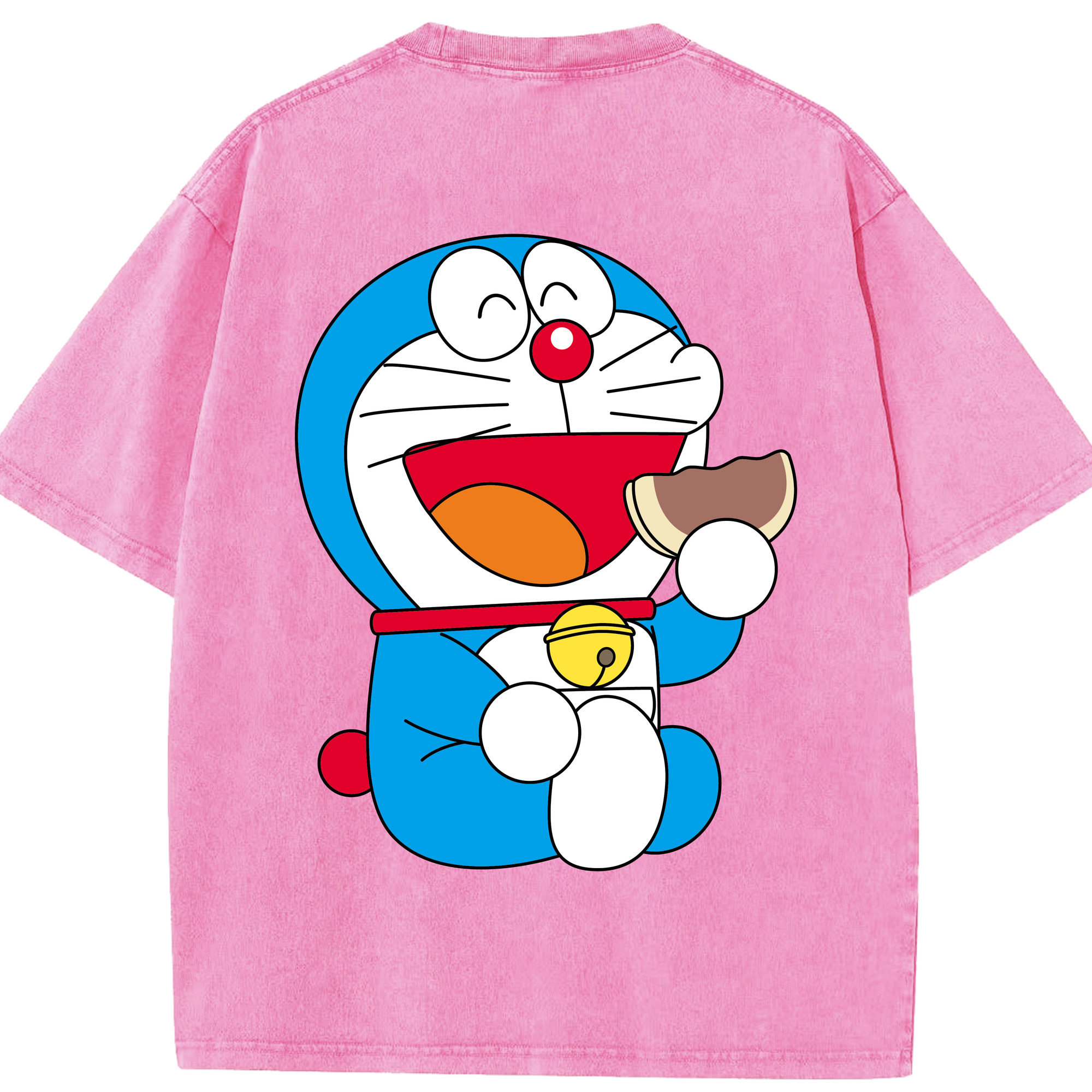 （画像用） ドラえもん Doraemon 綿100% ヴィンテージ風 半袖Tシャツ（背面プリント）